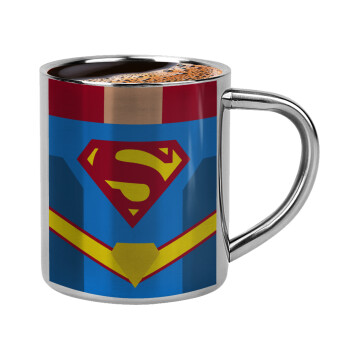 Superman flat, Double-wall metal cup for espresso (220ml)