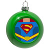 Green Christmas tree ornament bauble 8cm