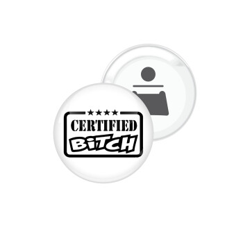 Certified Bitch, Μαγνητάκι και ανοιχτήρι μπύρας στρογγυλό διάστασης 5,9cm