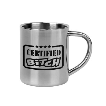 Certified Bitch, Mug Stainless steel double wall 300ml