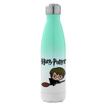 Harry potter kid, Metal mug thermos Green/White (Stainless steel), double wall, 500ml