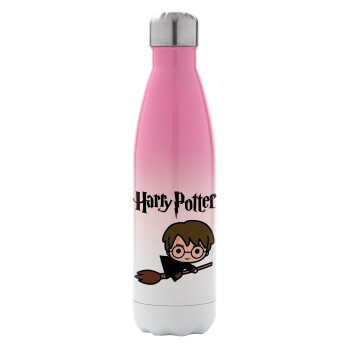 Harry potter kid, Metal mug thermos Pink/White (Stainless steel), double wall, 500ml