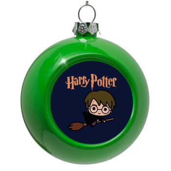 Harry potter kid, Green Christmas tree ornament bauble 8cm