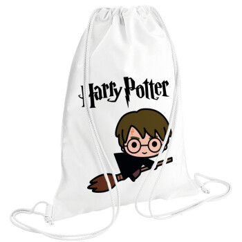 Harry potter kid, Backpack pouch GYMBAG white (28x40cm)