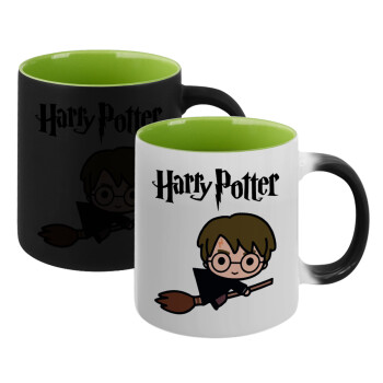Harry potter kid, Κούπα Μαγική εσωτερικό πράσινο, κεραμική 330ml που αλλάζει χρώμα με το ζεστό ρόφημα (1 τεμάχιο)