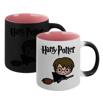 Harry potter kid, Κούπα Μαγική εσωτερικό ΡΟΖ, κεραμική 330ml που αλλάζει χρώμα με το ζεστό ρόφημα (1 τεμάχιο)