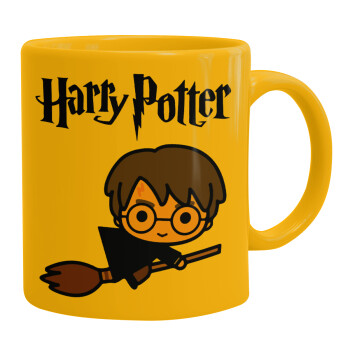 Harry potter kid, Ceramic coffee mug yellow, 330ml