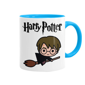 Harry potter kid, Κούπα χρωματιστή γαλάζια, κεραμική, 330ml