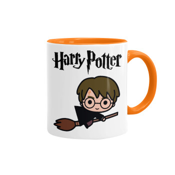 Harry potter kid, Κούπα χρωματιστή πορτοκαλί, κεραμική, 330ml