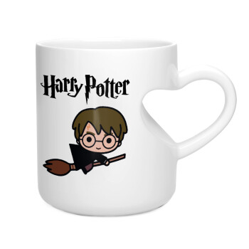 Harry potter kid, Κούπα καρδιά λευκή, κεραμική, 330ml