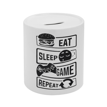 Eat Sleep Game Repeat, Κουμπαράς πορσελάνης με τάπα