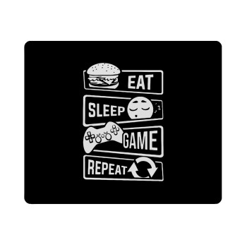 Eat Sleep Game Repeat, Mousepad rect 23x19cm