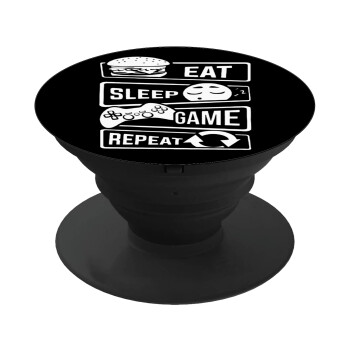Eat Sleep Game Repeat, Phone Holders Stand  Μαύρο Βάση Στήριξης Κινητού στο Χέρι