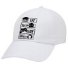 Adult Baseball Cap White 5-panel (POLYESTER, ADULT, UNISEX, ONE SIZE)