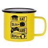 Metallic enamel MATT Yellow cup 360ml