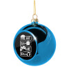 Blue Christmas tree ball ornament 8cm