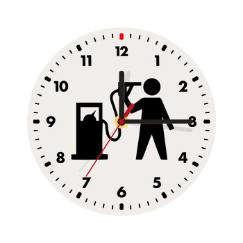 Fuel crisis, Wooden wall clock (20cm)