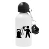 Metal water bottle, White, aluminum 500ml