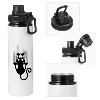 Cat scratching, Metal water bottle with safety cap, aluminum 850ml