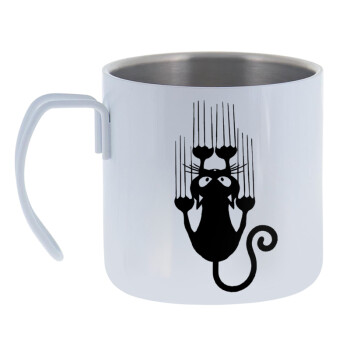 Cat scratching, Mug Stainless steel double wall 400ml