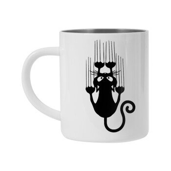 Cat scratching, Mug Stainless steel double wall 450ml