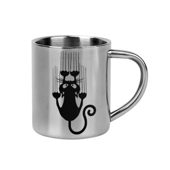 Cat scratching, Mug Stainless steel double wall 300ml