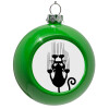 Green Christmas tree ornament bauble 8cm