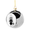 Silver 8cm Christmas tree ball ornament