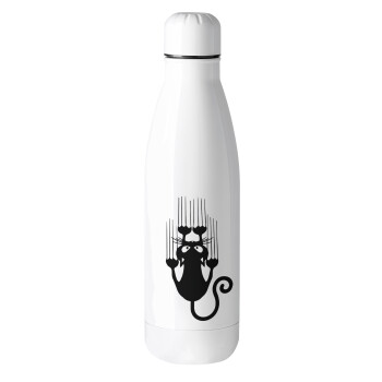 Cat scratching, Metal mug thermos (Stainless steel), 500ml