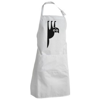 Cat upside down, Adult Chef Apron (with sliders and 2 pockets)