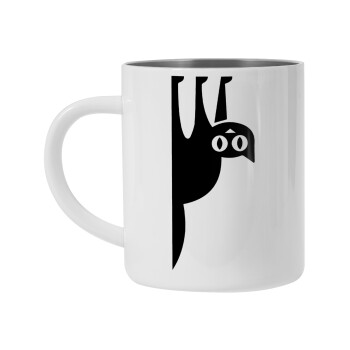 Cat upside down, Mug Stainless steel double wall 450ml