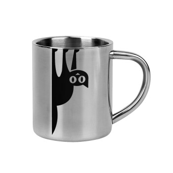 Cat upside down, Mug Stainless steel double wall 300ml