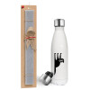 Easter candle, metallic white thermos bottle (500ml) & aromatic flat candle (30cm) (GRAY)