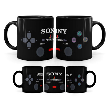 Playstation full wrap, Mug black, ceramic, 330ml