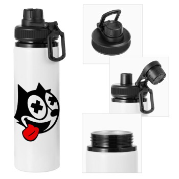 helix the cat, Metal water bottle with safety cap, aluminum 850ml