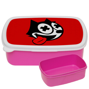helix the cat, ΡΟΖ παιδικό δοχείο φαγητού (lunchbox) πλαστικό (BPA-FREE) Lunch Βox M18 x Π13 x Υ6cm