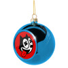 Blue Christmas tree ball ornament 8cm