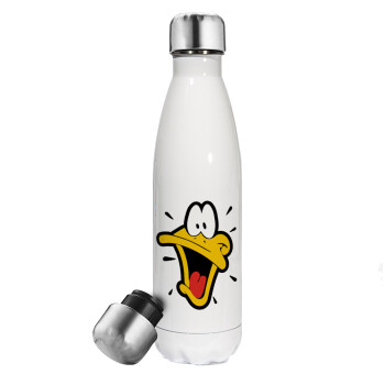 Daffy Duck, Metal mug thermos White (Stainless steel), double wall, 500ml