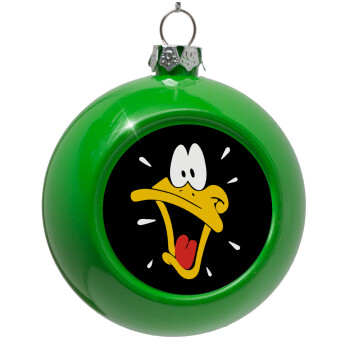 Daffy Duck, Green Christmas tree ornament bauble 8cm