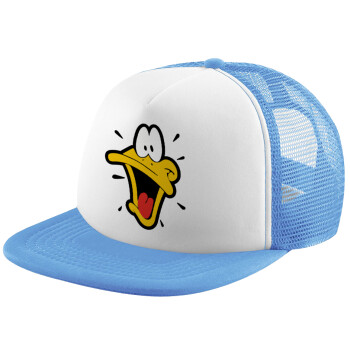 Daffy Duck, Καπέλο παιδικό Soft Trucker με Δίχτυ ΓΑΛΑΖΙΟ/ΛΕΥΚΟ (POLYESTER, ΠΑΙΔΙΚΟ, ONE SIZE)