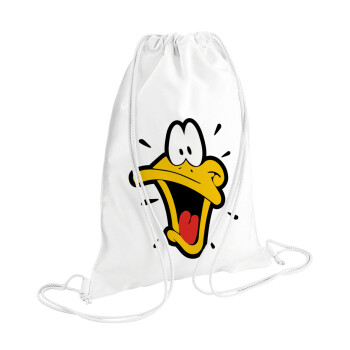 Daffy Duck, Backpack pouch GYMBAG white (28x40cm)