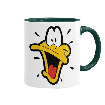 Daffy Duck, Mug colored green, ceramic, 330ml