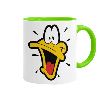 Daffy Duck, Mug colored light green, ceramic, 330ml