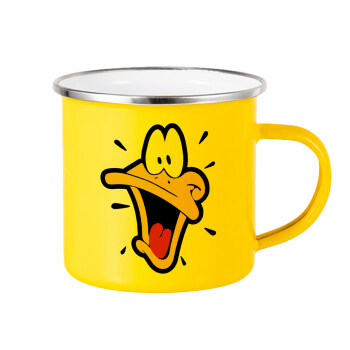 Daffy Duck, Yellow Enamel Metallic Cup 360ml