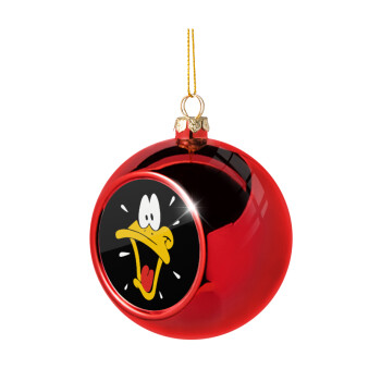 Daffy Duck, Χριστουγεννιάτικη μπάλα δένδρου Κόκκινη 8cm