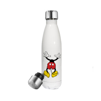 Mickey hide..., Metal mug thermos White (Stainless steel), double wall, 500ml