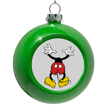 Mickey hide..., Green Christmas tree ornament bauble 8cm