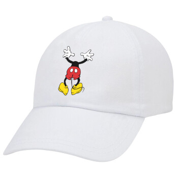 Mickey hide..., Adult Baseball Cap White 5-panel (POLYESTER, ADULT, UNISEX, ONE SIZE)