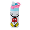 Children's hot water bottle, stainless steel, with safety straw, Pink/BlueCiel (360ml) BPA FREE