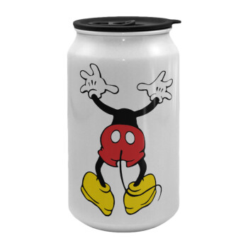 Mickey hide..., Κούπα ταξιδιού μεταλλική με καπάκι (tin-can) 500ml